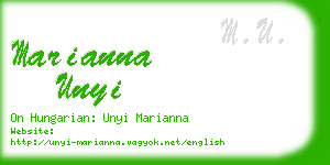 marianna unyi business card